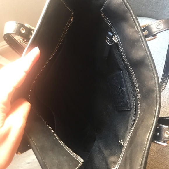 Coach Black Leather Tote Bag - Picture 7 of 10